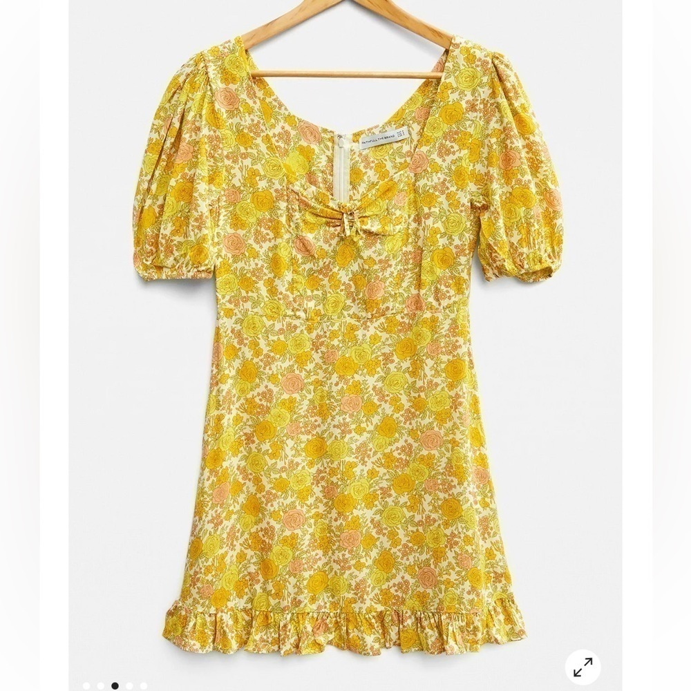 Faithfull THE BRAND AGATHE MINI DRESS_ GREY GARDEN FLORAL PRINT pattern medium - Picture 4 of 13